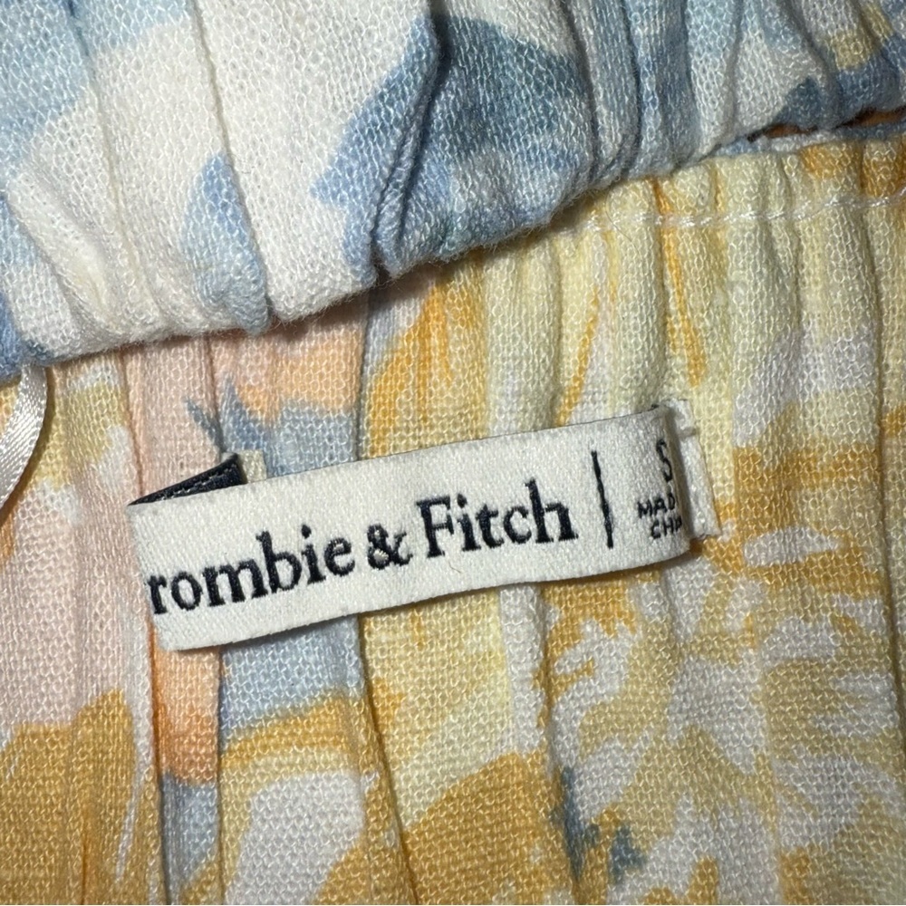ABERCROMBIE & FITCH Cropped Top Flower Linen Bralette size Small - Picture 5 of 5